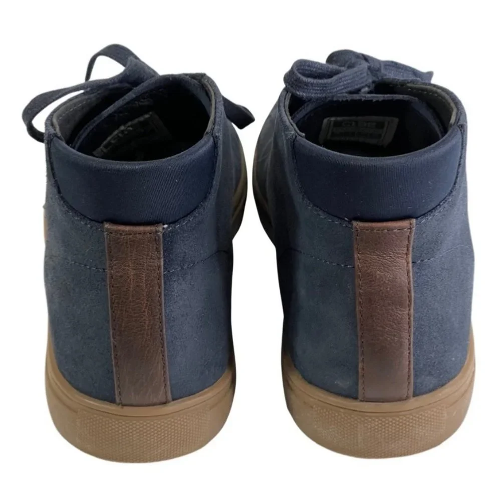 CLAE Bradley Mid Waxed Sued Deep Navy Size 10